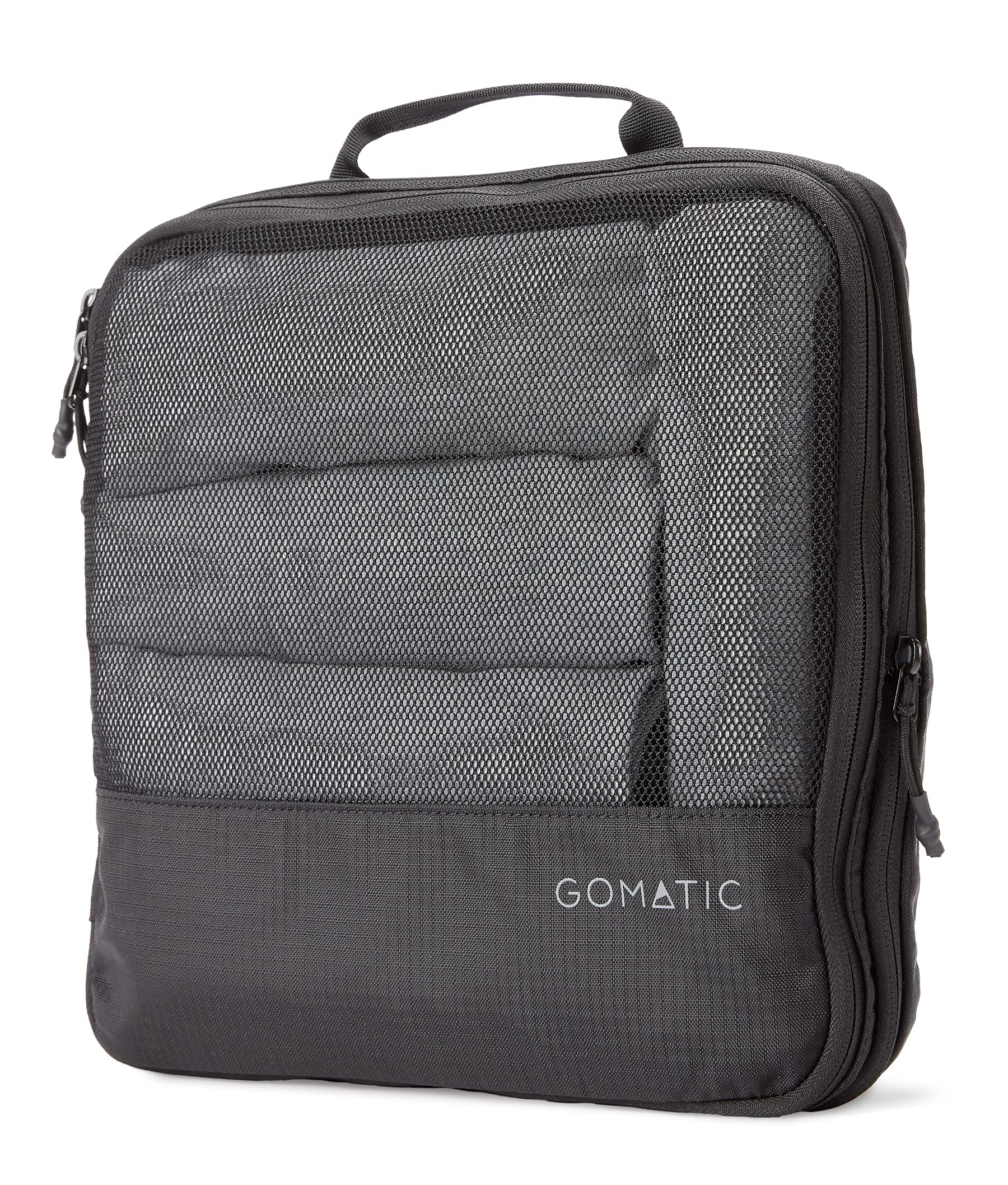 Gomatic Black Packing Cubes, Compression Luggage Organisers For Carry-On, Suitcases, Travel Bags, Large