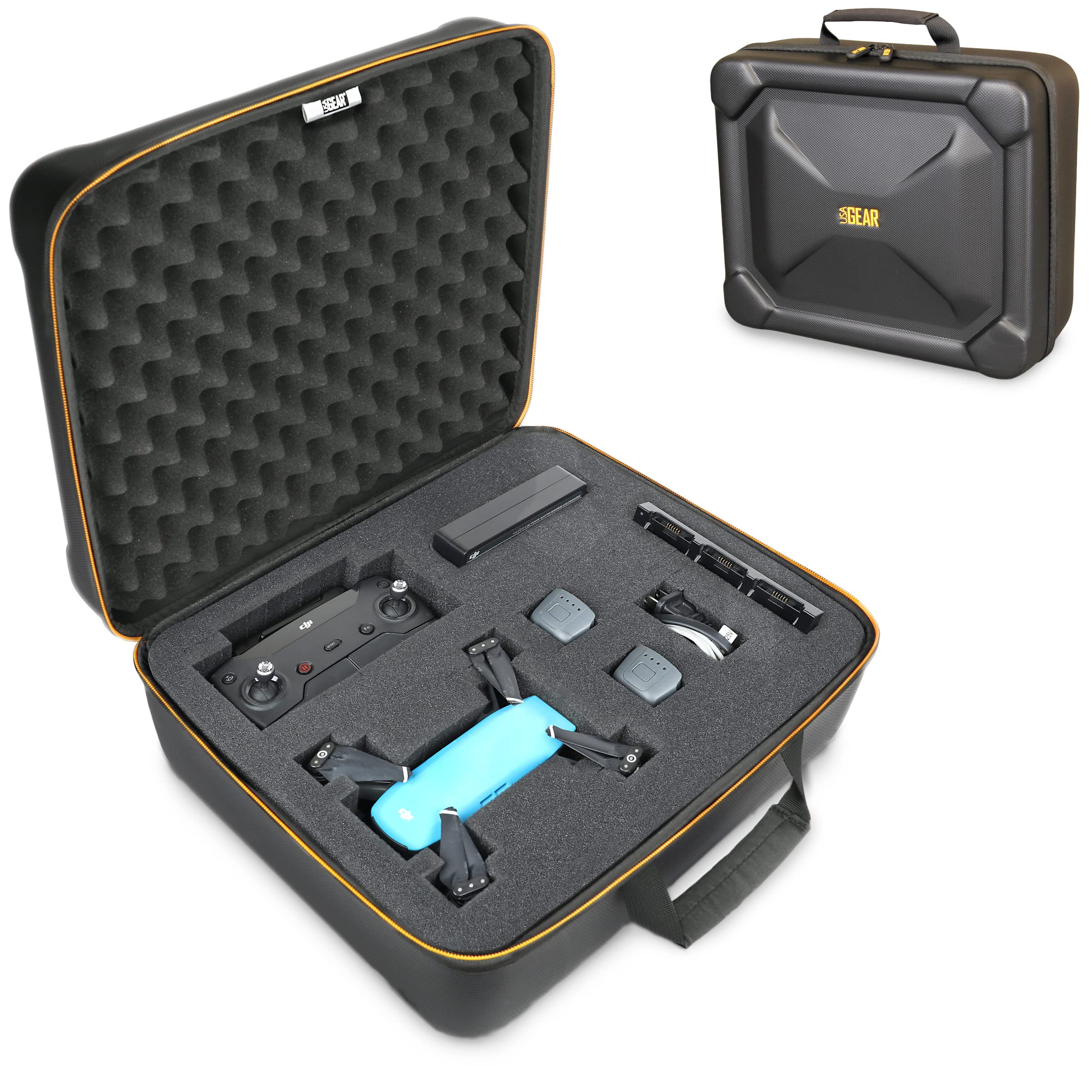 Drone Case - Compatible with DJI Mini 3 Pro, 2, Mavic Mini, Mavic Air 2, DJI Remote & More - Customizable Foam Interior, Weather Resistant & Egg-Crate Foam Top
