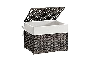 Sturdy Basket with Contoured Lid for Home Organization