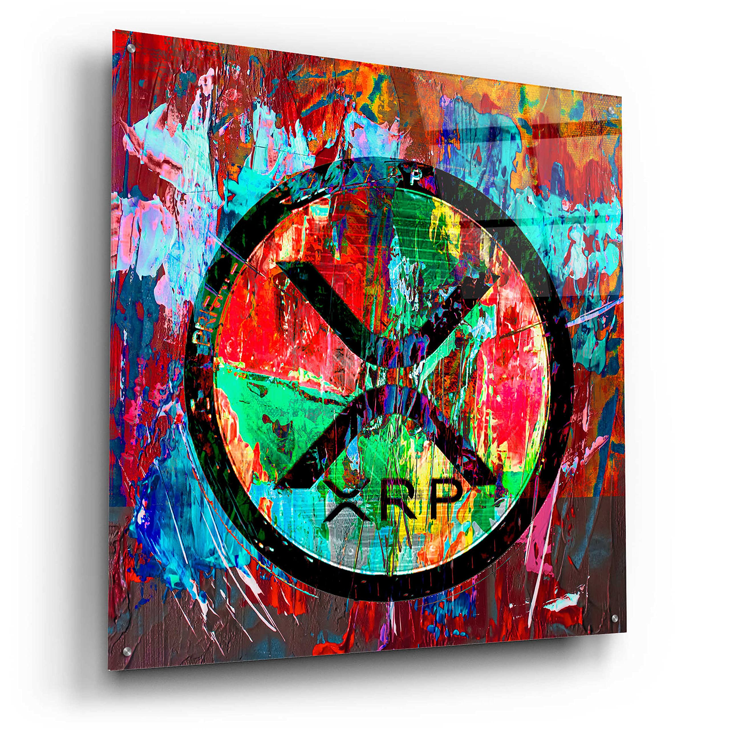 Epic Art 'Xrp Crypto In Color Portfolio, Acrylic Glass Wall Art, 36