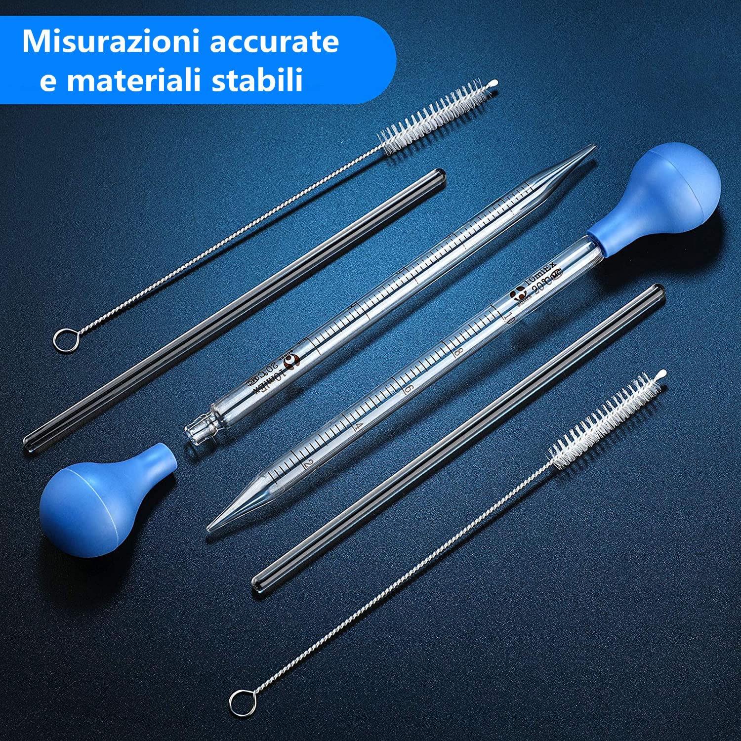 LATRAT 2 x 10 ml szklana pipeta z gumowym przyssawką z 2 szczotkami do czyszczenia, do płynów, olejków eterycznych, makijażu artystycznego, laboratorium chemicznego