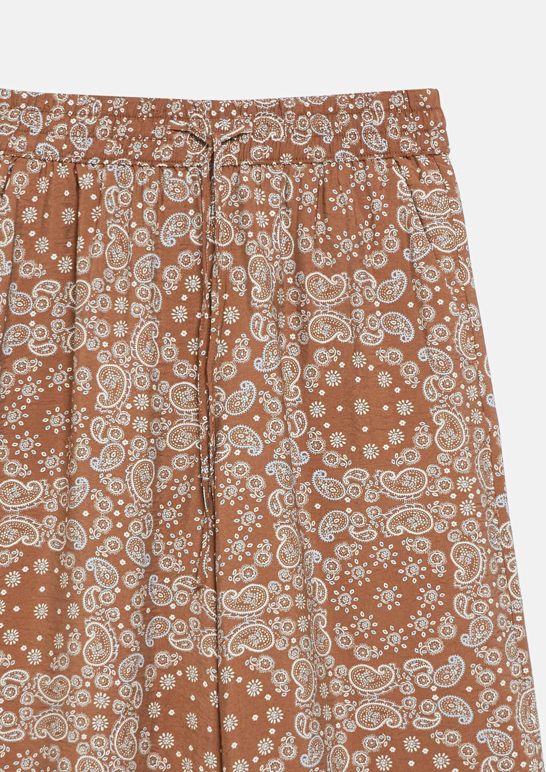 s.Oliver Damen Hose Strukturierte Wide-Leg-Hose aus Viskosemix