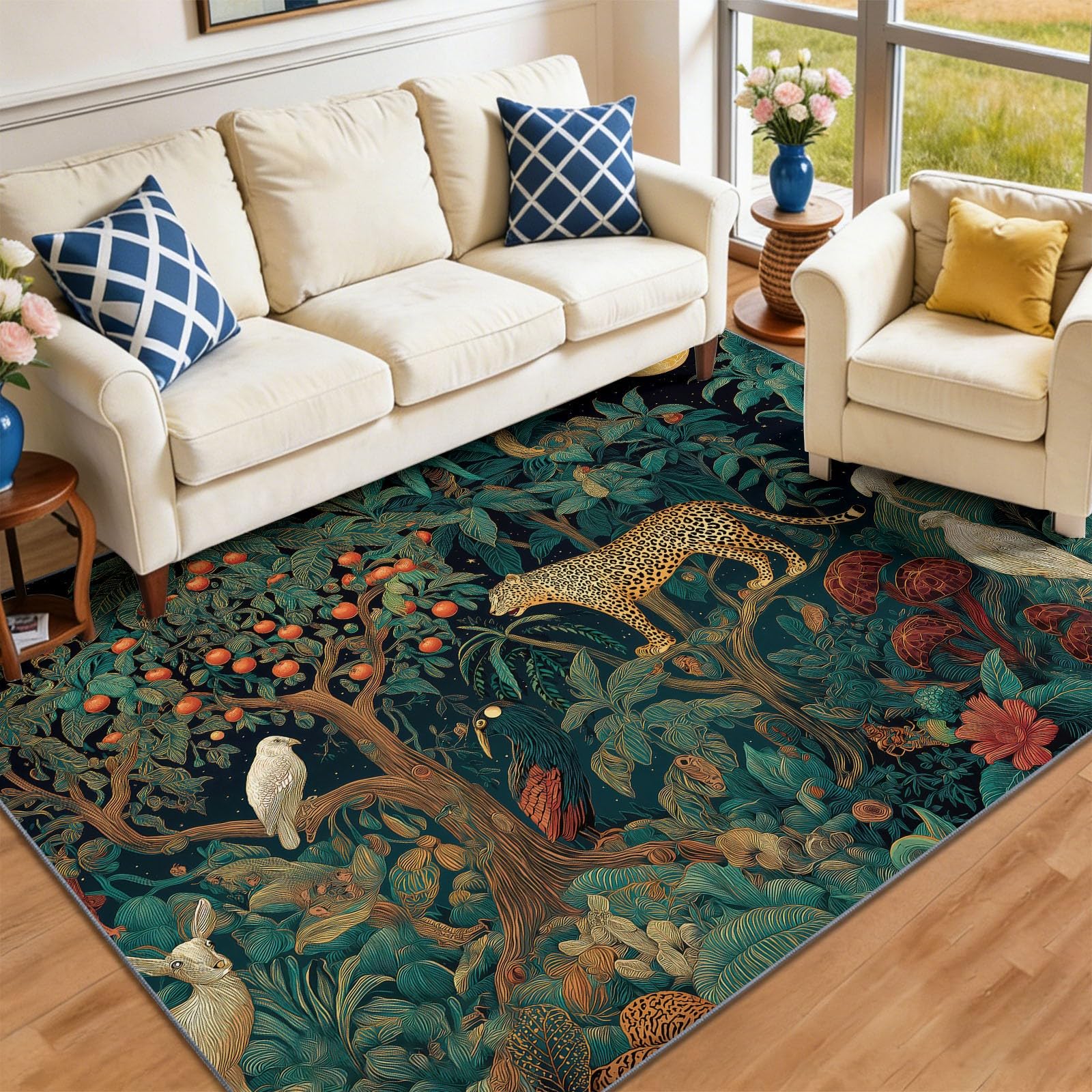 Zart Boho Waschbar Wohnzimmer Teppich 140 x 200 cm