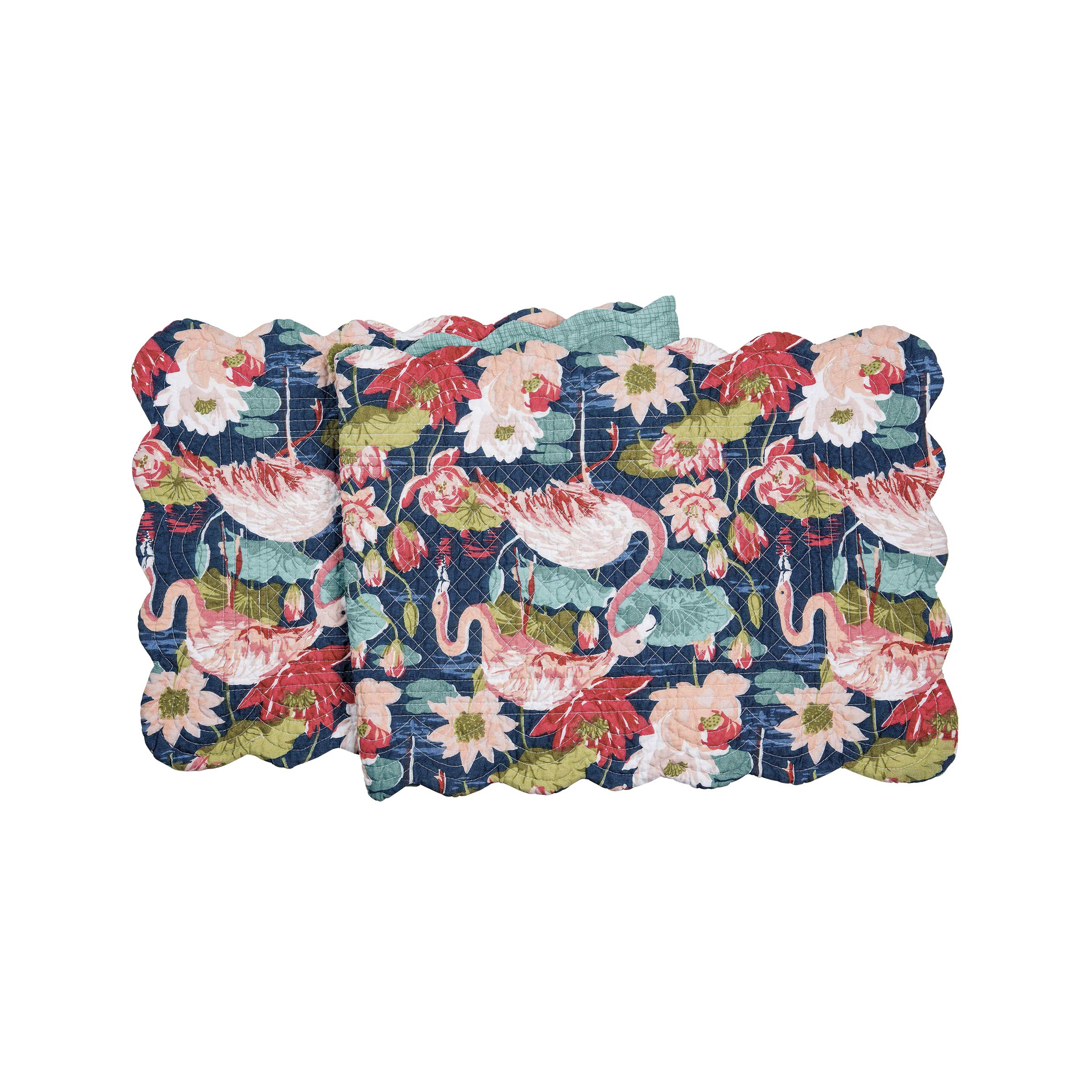 C&F Home Flamingo Lagoon - Camino de mesa (35,5 x 129,5 cm), color azul