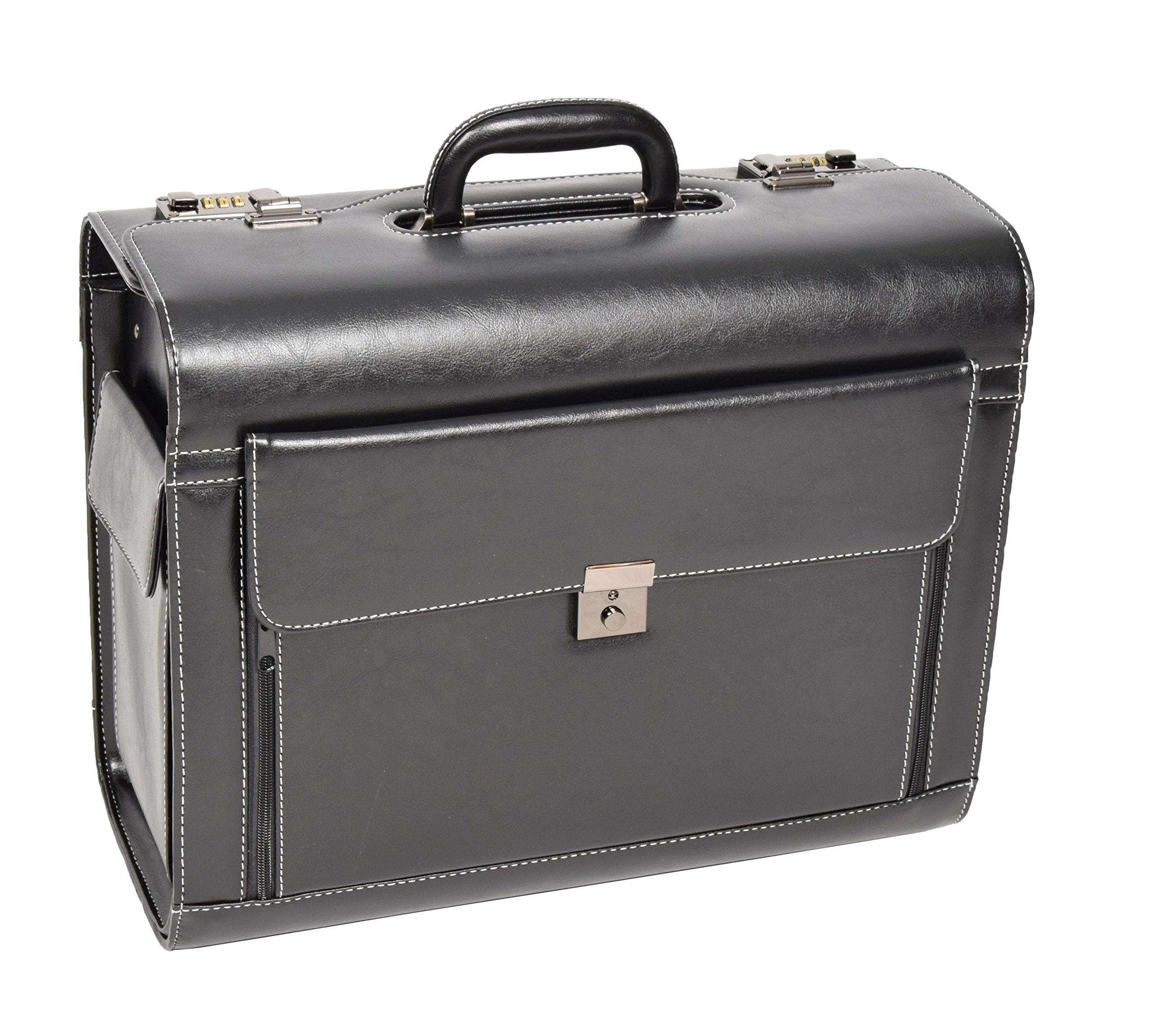 Borse Pilota del Viaggio PC Portatile Medico Borsa Rep Ventiquattrore Lucchetto a Combinazione HOL3196 Nero