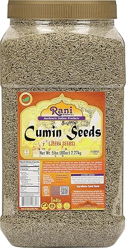 Vista 9 de Rani Semillas de comino enteras (Jeera) Especias 16 oz (1 libra) 16.01 oz Tarro PET ~ Todo natural Apto para gluten Sin OMG Kosher Vegano