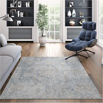 Couristan Couture Indoor Area Rug - Bordado 27" x 12 Runner in Light Grey-Multicolor, Abstract Design with Fringed Edges, Medium Pile Home Decor for Living Room, Bedroom, and Dining Room