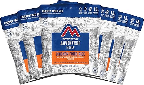 Mountain House Arroz frito de pollo Alimentos liofilizados para mochileros y campamentos Paquete de 6 Sin gluten