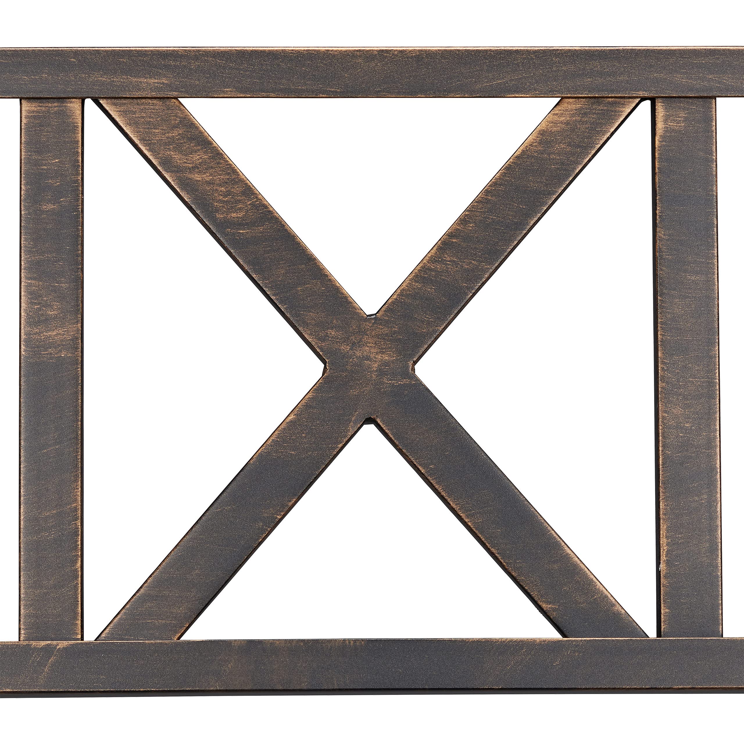 Relaxdays Panchina Da Giardino, Con Design Floreale, Panca A 2 Posti