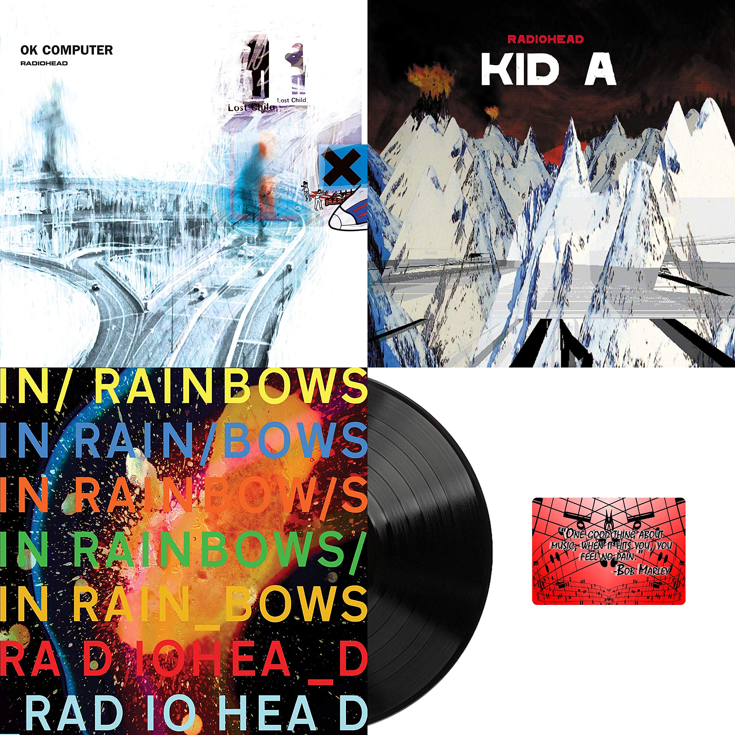 Radiohead Studio Album Collection ( Ok Computer / Kid A / In Rainbows ) Art Card