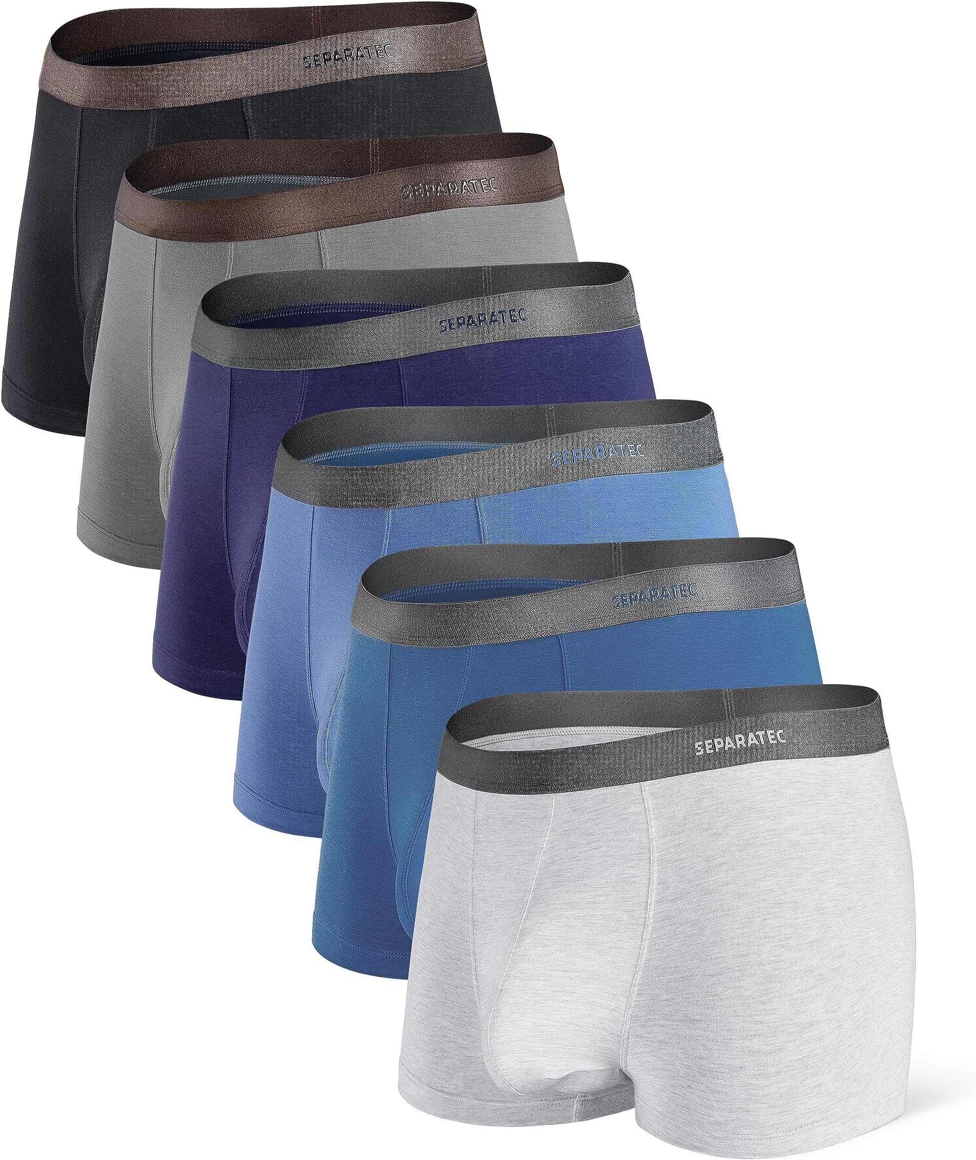 SeparatecMens Trunks Underwear with Dual Pouch, Soft Breathable Rayon Made from Bamboo Trunk Underwear for MenThe Forest Stewardship Council