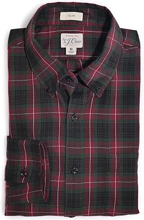 J.Crew Mens Slim Long Sleeve Light-Weight Brushed Twill Shirt