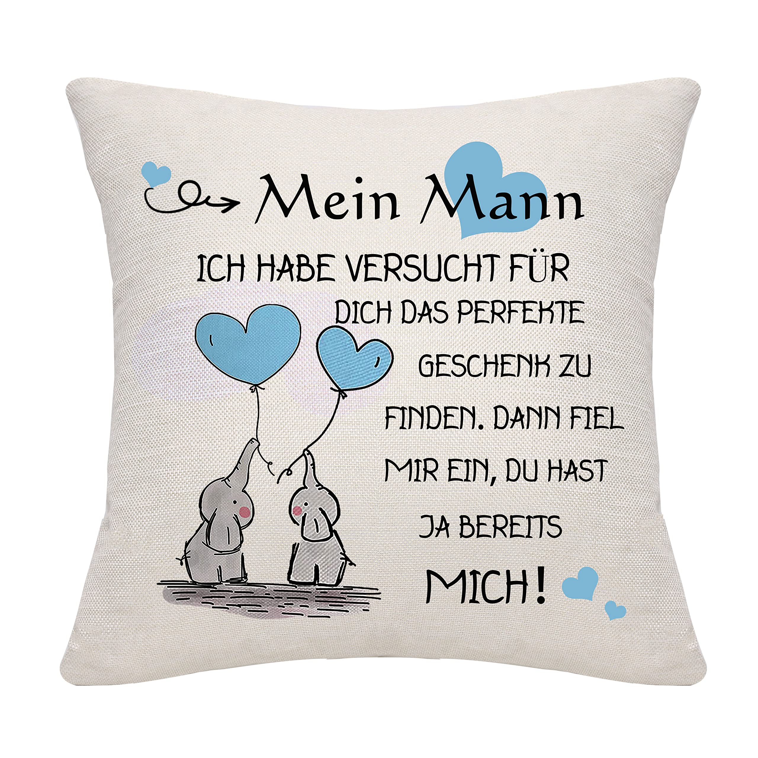 Bommex Elefant Kissenbezüge für Mama Tochter Sohn Papa Oma Großmutter Enkelin Enkelin Tante Nichte Freundin Frau Familie Geschenk Geburtstagsgeschenk