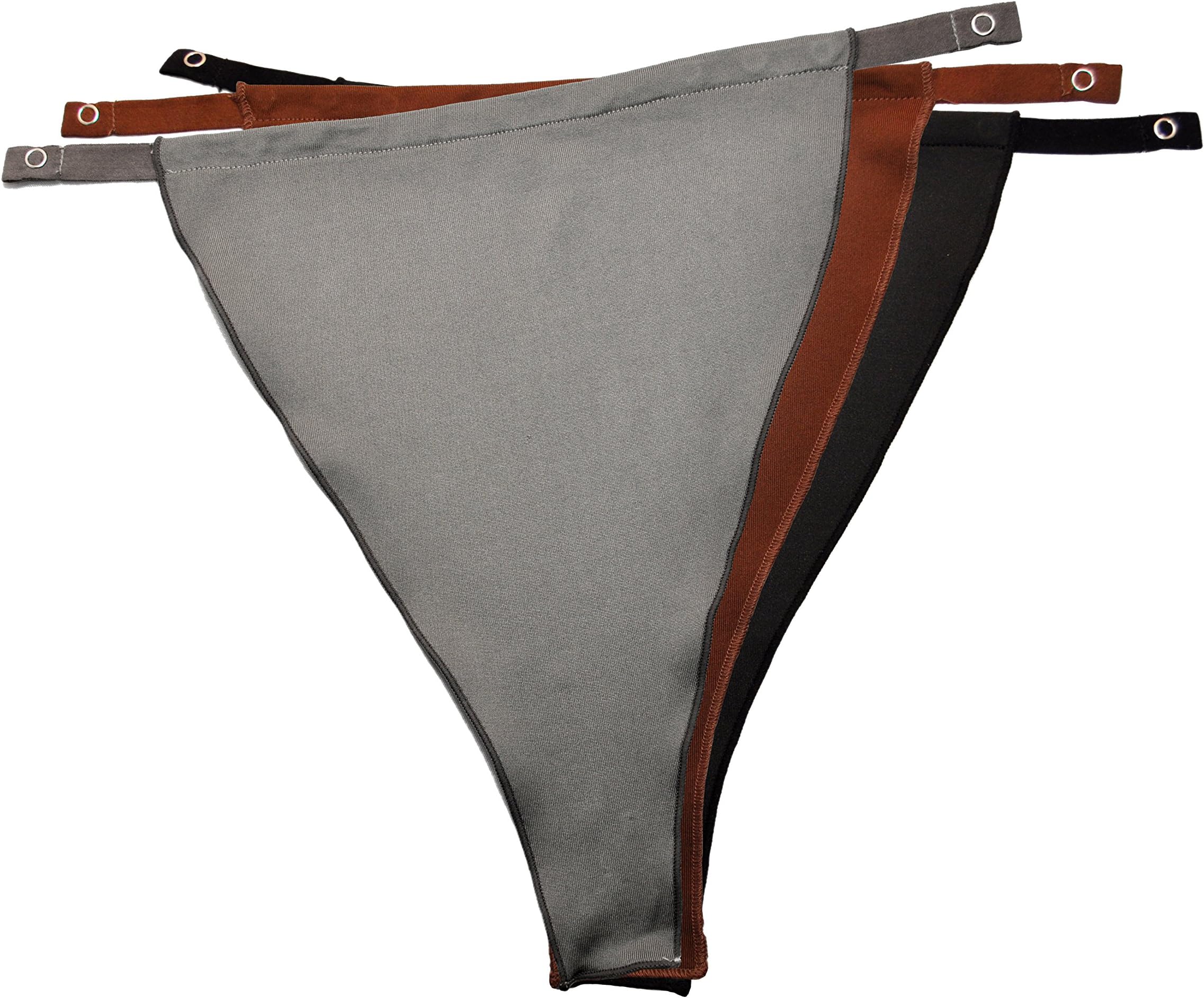 Cleavage Cover Original Snappy Cami (828) - Classic NO LACE (Solid) - Set of 3 [Black, Gray and Brown]