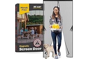 Front Screen Door for House Exterior: Magnetic Screen Door, Hands-Free, Pet-Friendly