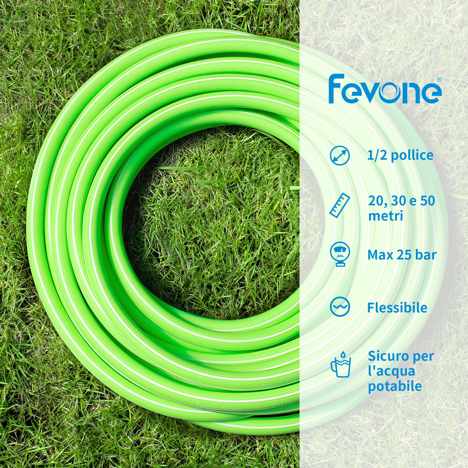 Fuxtec Tuyau d'arrosage ECO Flex 1/2 Pouce (20m) - Tuyau d'arrosage sans Noeuds - pour arroser Le Jardin, la terrasse et Le Balcon Fuxtec Tuyau d'arrosage ECO Flex 1/2 Pouce (20m) - Tuyau d'arrosage sans Noeuds - pour arroser Le Jardin, la terrasse et Le Balcon