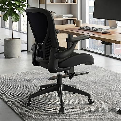 Miniatura 3 de EUREKA ERGONOMIC Onyx Vera OC64 - Silla de oficina de piel ejecutiva con asiento acolchado extra grueso de 4.73 pulgadas, reposabrazos ajustables