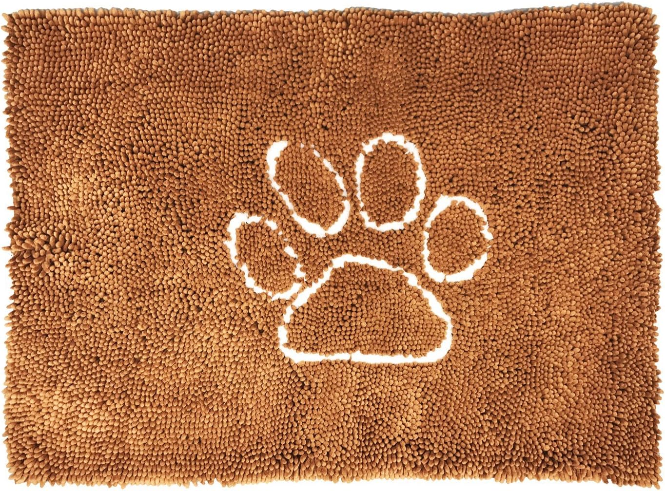 Petfinity Wetpet Ultra Absorbent Microfiber Dog Paw Door Mat, Small, Brown