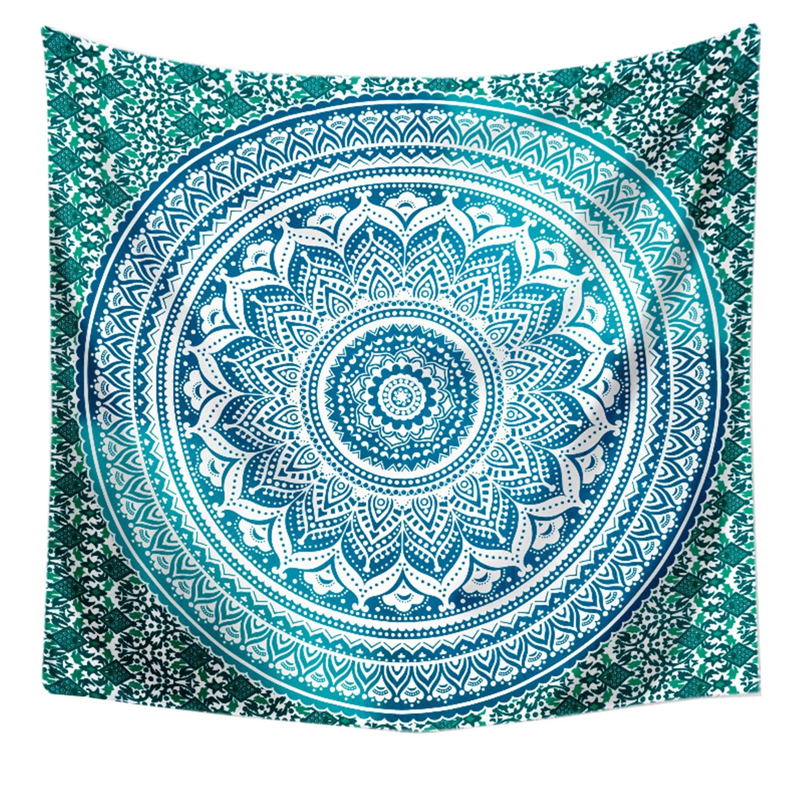 Tapiz de pared KnSam con diseño de mandala de 150x150 cm, acabado textil de alta calidad