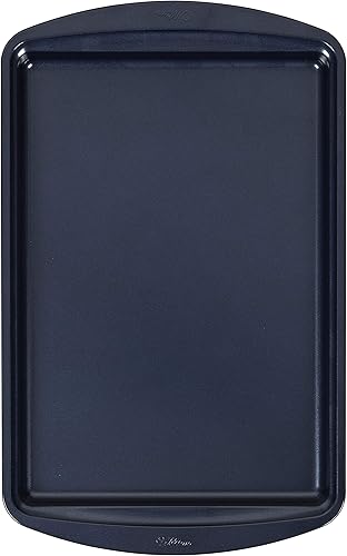 Miniatura 5 de Wilton Bandeja para hornear mediana antiadherente con infusión de diamantes, color azul marino, 15.2 x 10.2 pulgadas, acero