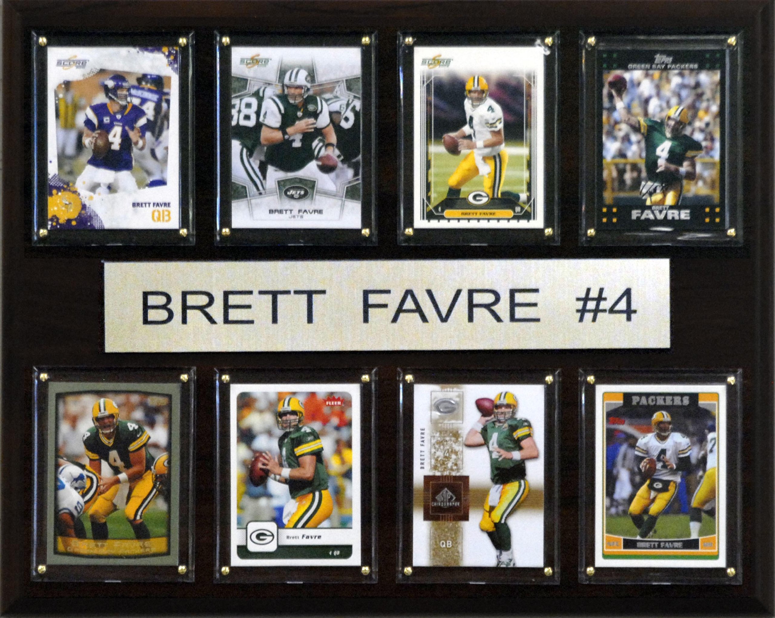 NFL Brett Favre Minnesota Vikings 8 Card Plaque
