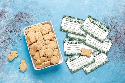 Miniatura 3 de Juego de baby shower, Guess How Many Animal Crackers para baby shower, temática de selva de safari, decoración de fiesta de baby shower (1 letrero