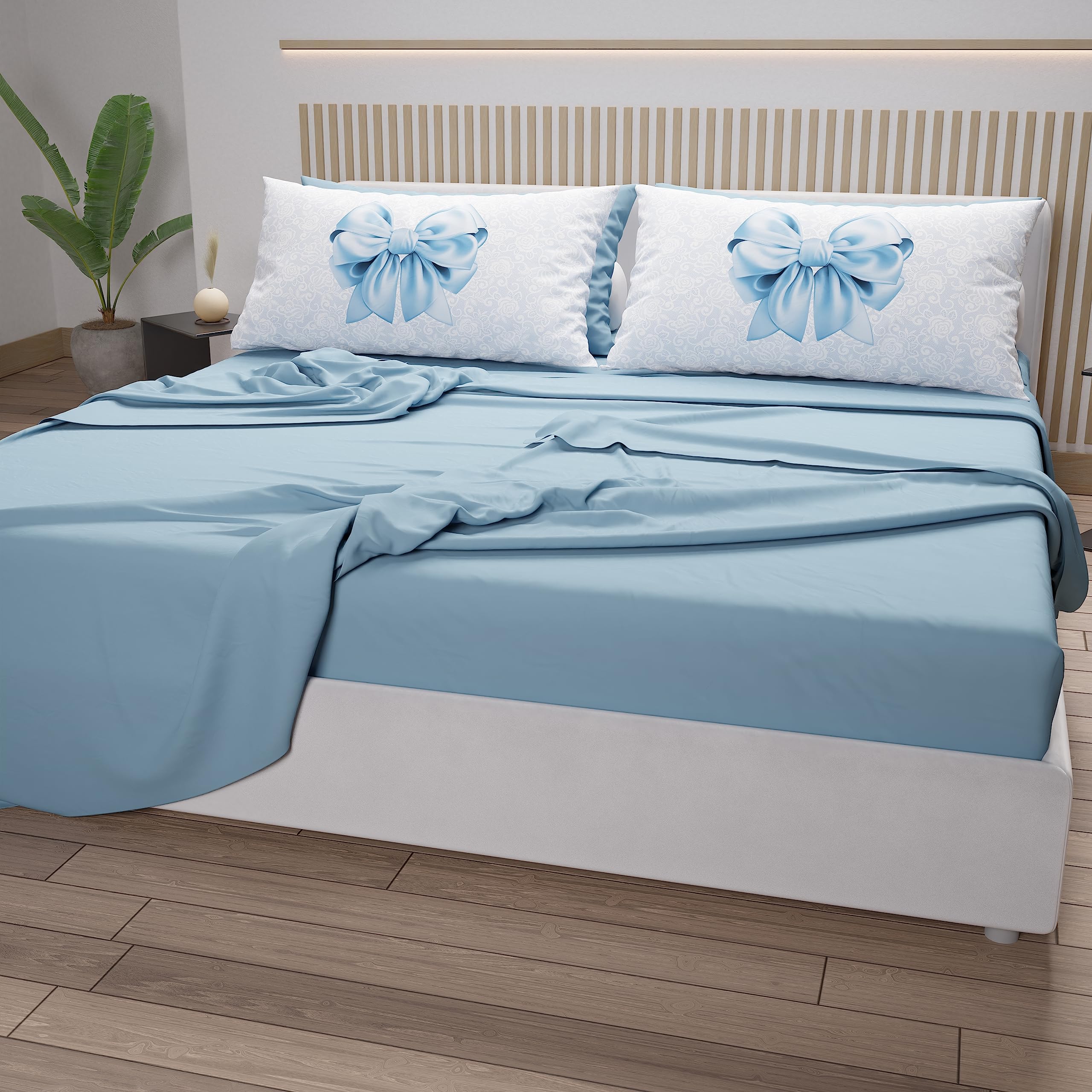 PETTI Artigiani Italiani, Double Bed Sheets in Cotton with Pillowcases in Digital Print - Image 3