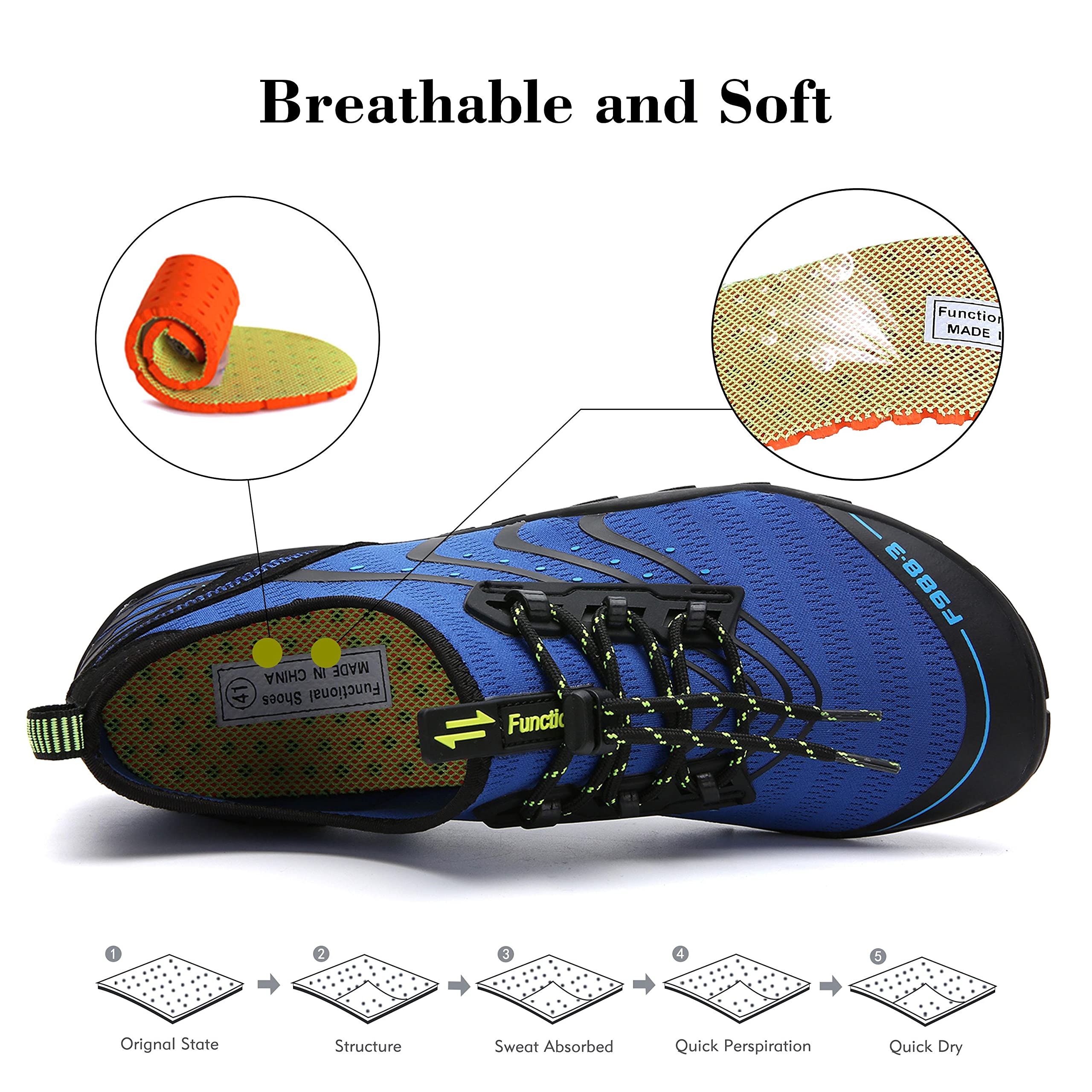 SAGUARO Scarpe da Immersione Donna Uomo Scarpe da Scoglio Acqua Sport Antiscivolo Scarpe da Aqua per Yoga Nuoto Piscina Spiaggia 35-48 EU
