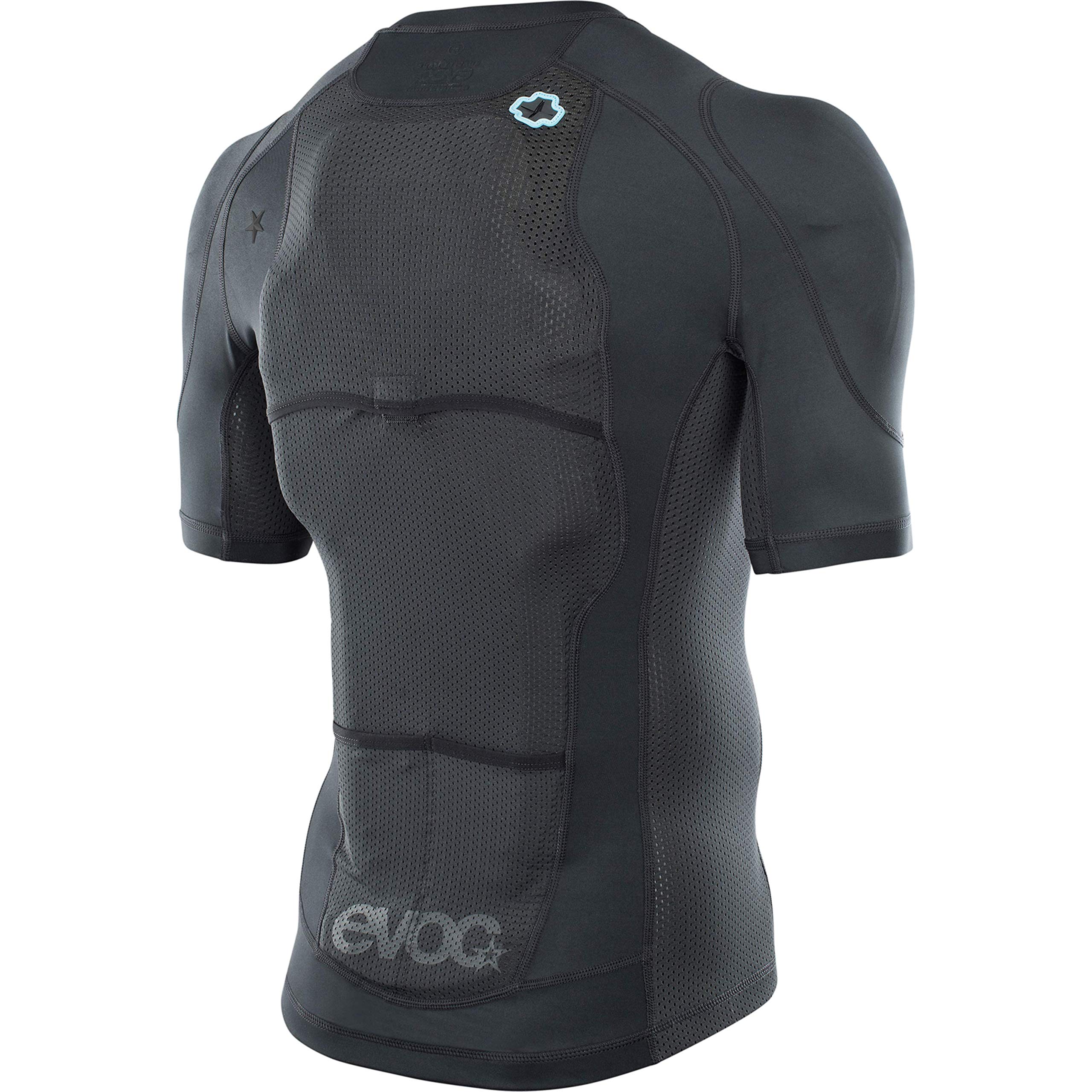 EVOC Protector Shirt Schutzkleidung Protektorshirt für Action Sportarten (Größen: S, M, L, XL, LITESHIELD Plus-Rückenprotektor, Schulter- & Brustprotektoren, Trinkblasenfach, Mesh-Einsätze), Schwarz