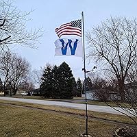 Vista 6 de Bandera de poliéster Chicago Wrigley Field W Win de 3 x 5 pies con ojales de latón