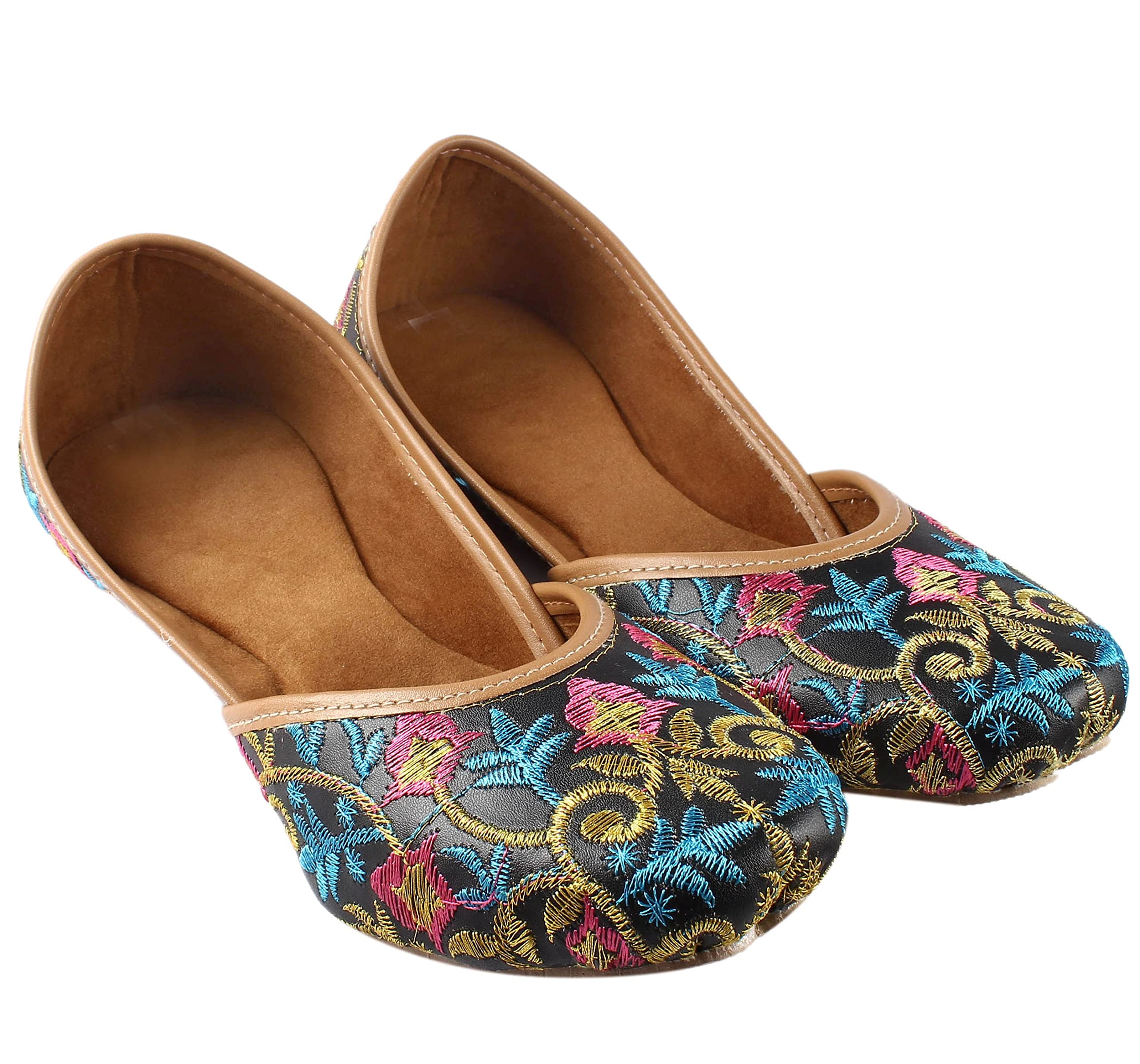 Rajasthani Handmade Blue Embroidery Jutti/Mojari for Women and Girls-image-41
