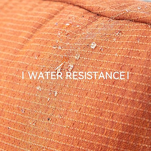 Miniatura 7 de Joyside Juego de 2 sillas giratorias para patio al aire libre y mesa auxiliar a juego, juego de 3 piezas de mimbre para patio con cojines de tela