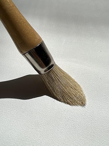 Miniatura 3 de Pincel de punta francesa, larga serie artesanal pincel de pintura de tiza, 5 pulgadas, cepillo de cera largo, cepillo de pintura redondo, cepillo de