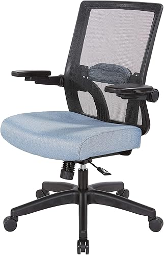 Miniatura 43 de Space Seating 867 Series - Silla de administrador ajustable con respaldo de malla transpirable, soporte lumbar y brazos abatibles acolchados,