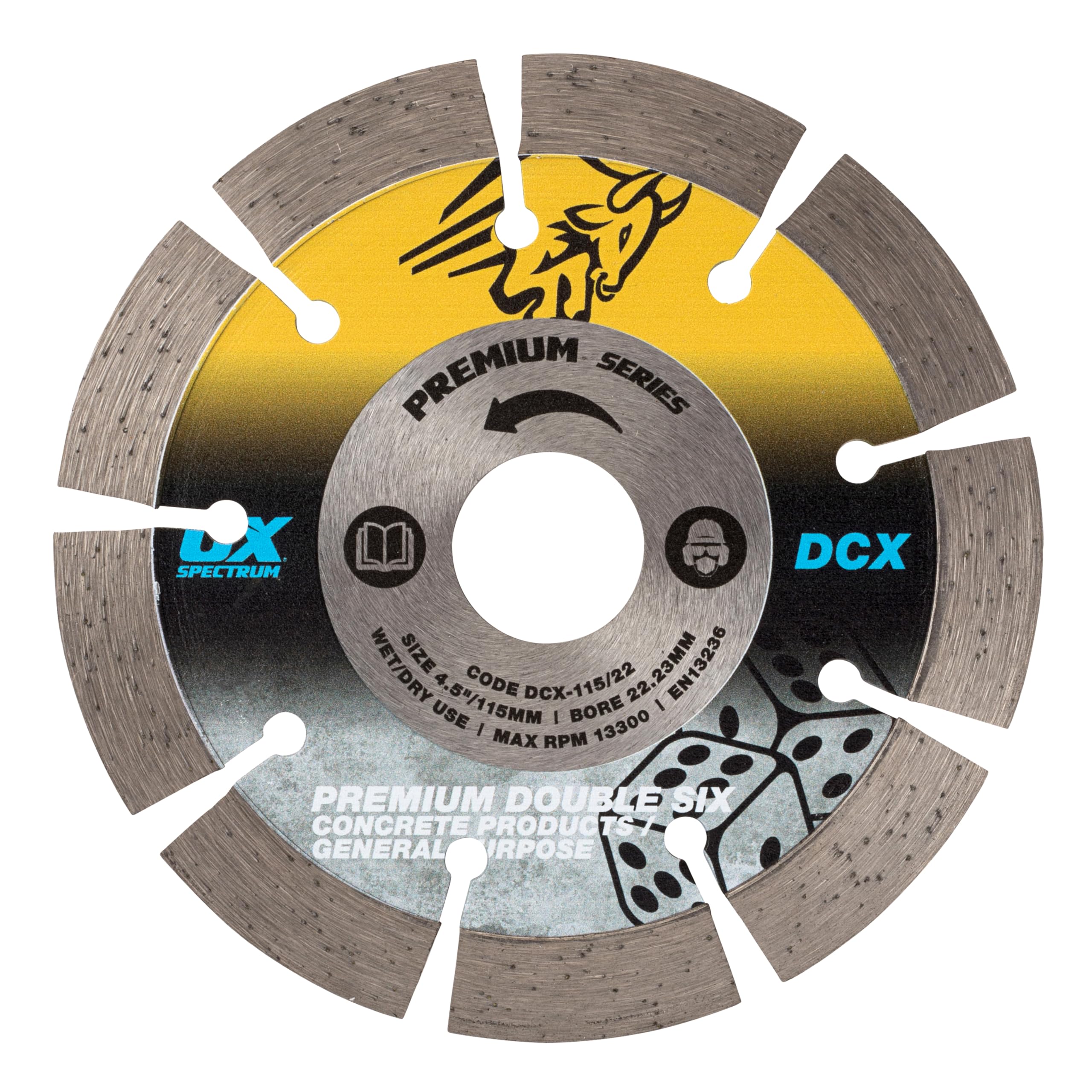 Ox Spectrum Premium Double Six Diamond BladeGp  115-22.23mm from B&Q