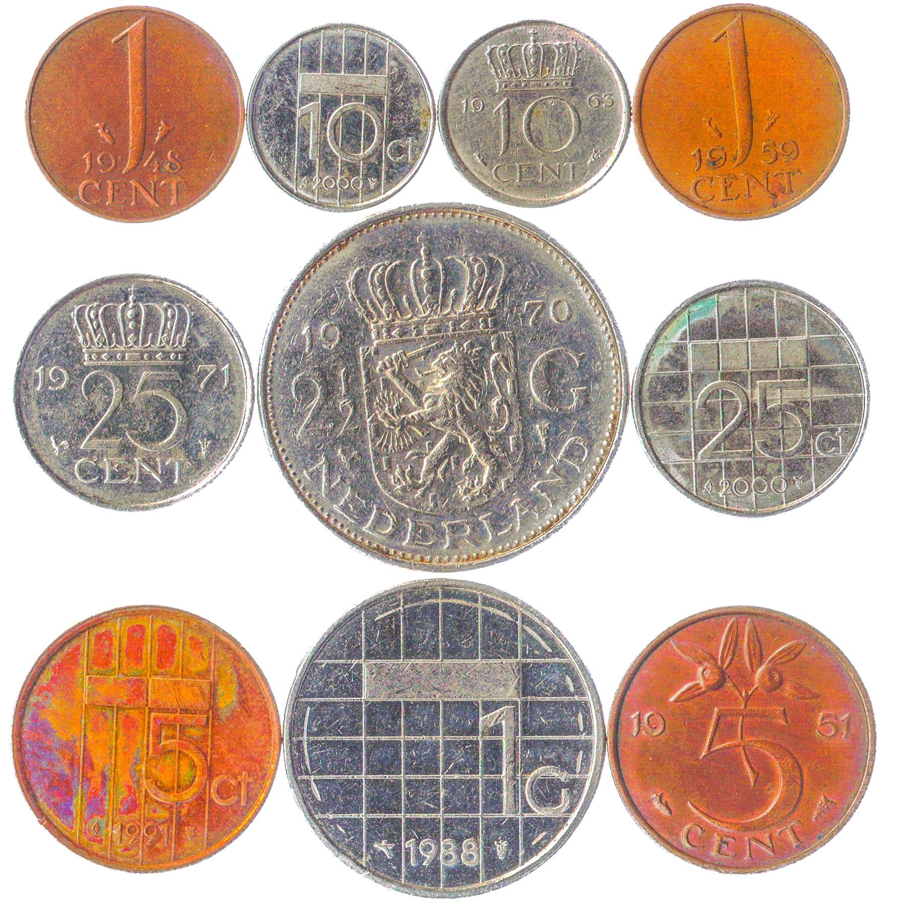 Amazon.com: Netherlands 10 Mixed Coins | Dutch Currency | Cents | Gulden |  Wilhelmina | Juliana | Beatrix | Since 1948 : Collectibles & Fine Art
