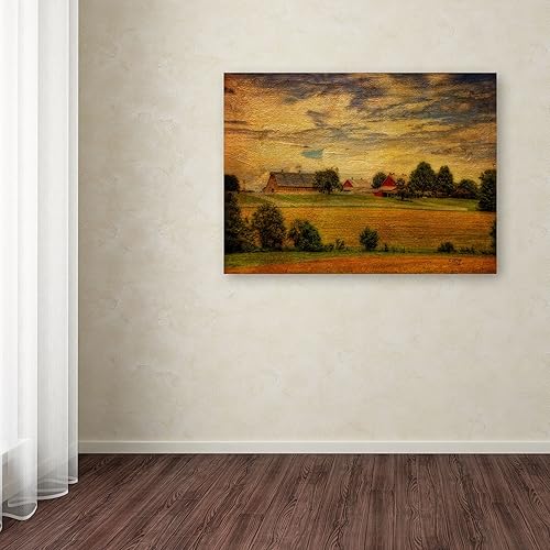 Miniatura 3 de Trademark Fine Art Lois Bryan - Lienzo decorativo para pared, diseño de granja de verano, 22 x 32 pulgadas