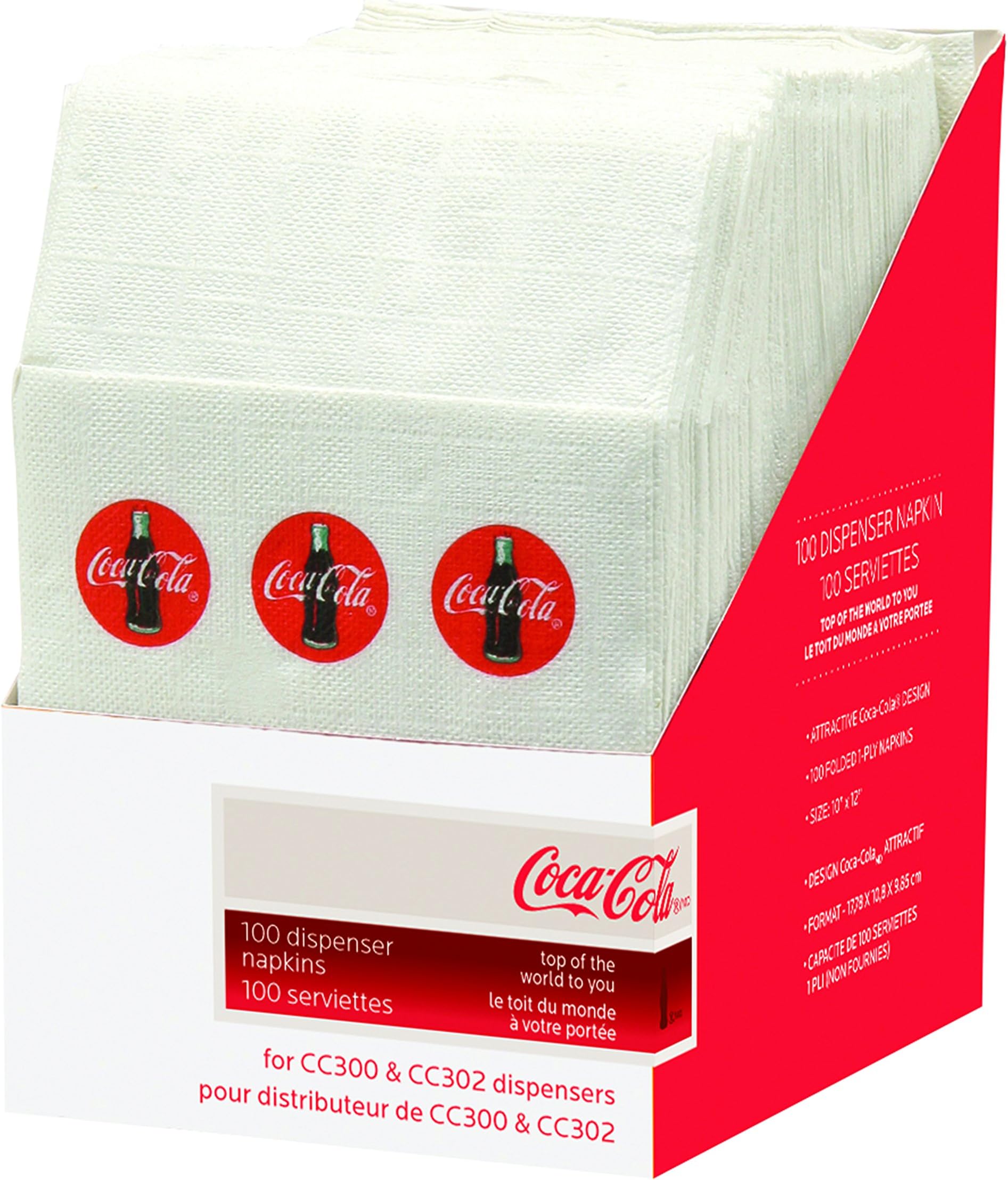 Tablecraft CC326 Coca-Cola Napkins, Half, Red by Tablecraft