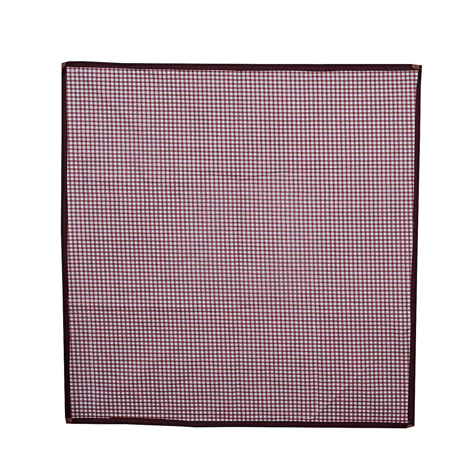 Kuber Industries PVC Reversible Food Mat Bed Server 36"x35.5"(White & Red) -CTKTC29328