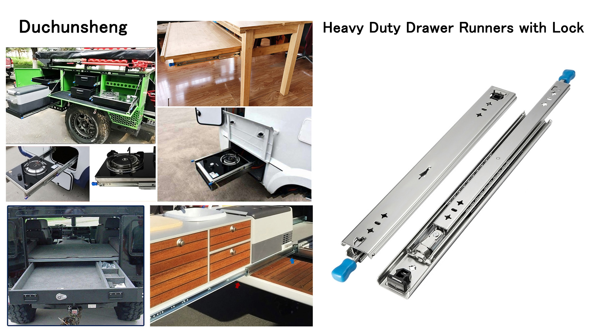 Heavy Duty 53mm Ball Bearing Drawer Runners, Under Stairs Storage Drawer Slides 100kg – 450mm