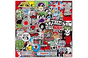 100 Pcs Rock Band Stickers - Classic Rock Music Stickers For Guitars,...