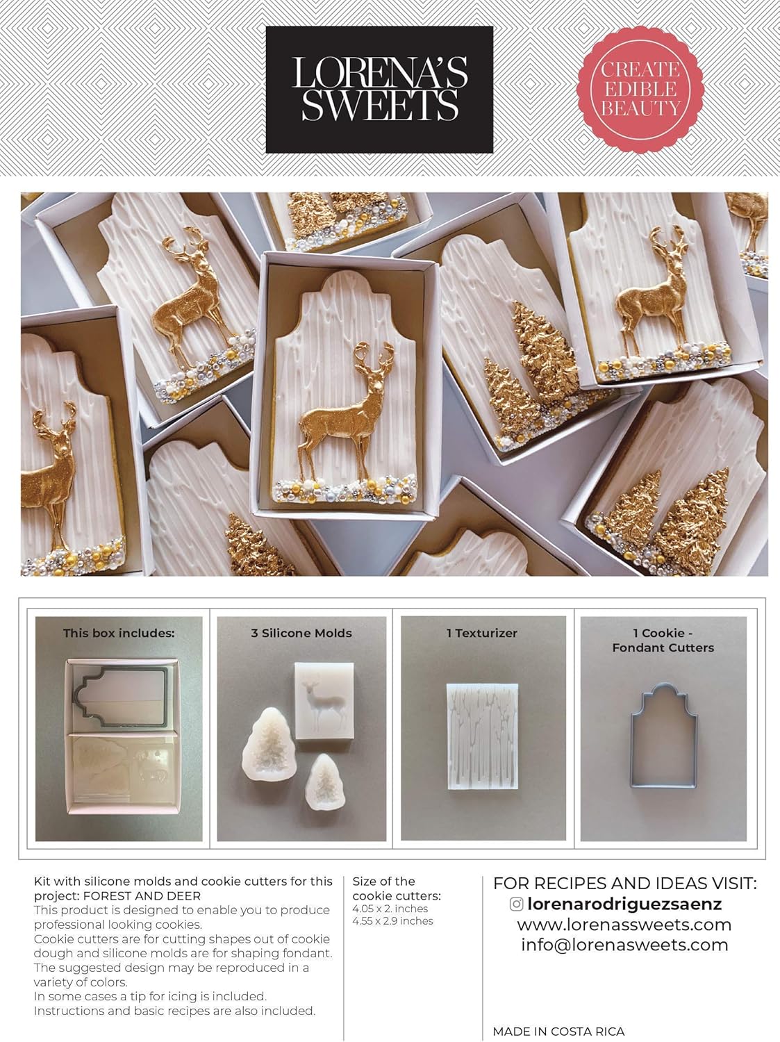 Lorena's Sweets Cookie Decoration Kit Forest and Deer
