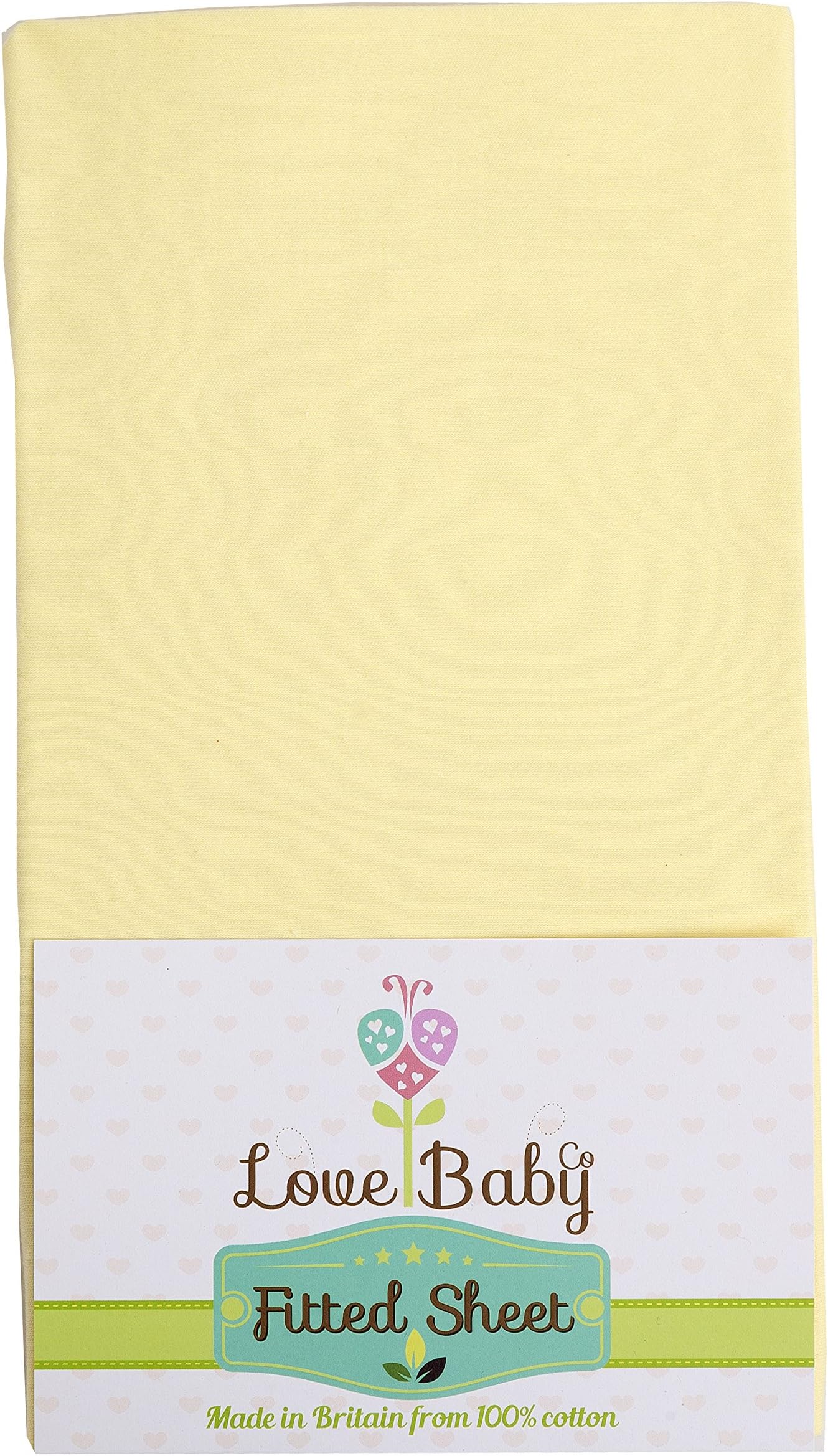 2 x 100% Organic Cotton Fitted Sheets fit bedside crib next to me perfectly - Yellow