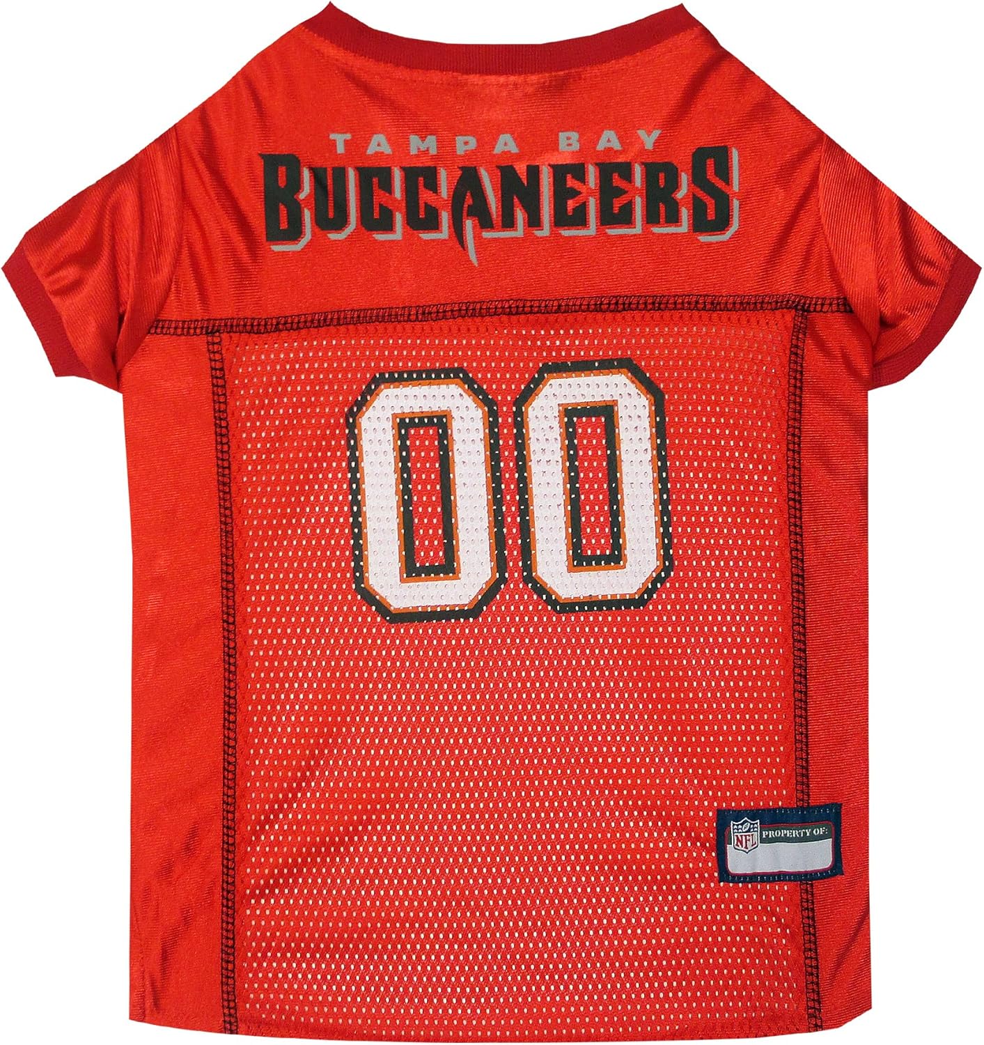 NFL Tampa Bay Buccaneers Dog Jersey, Size: X-Large. Best Football Jersey Costume for Dogs & Cats. Licensed Jersey Shirt