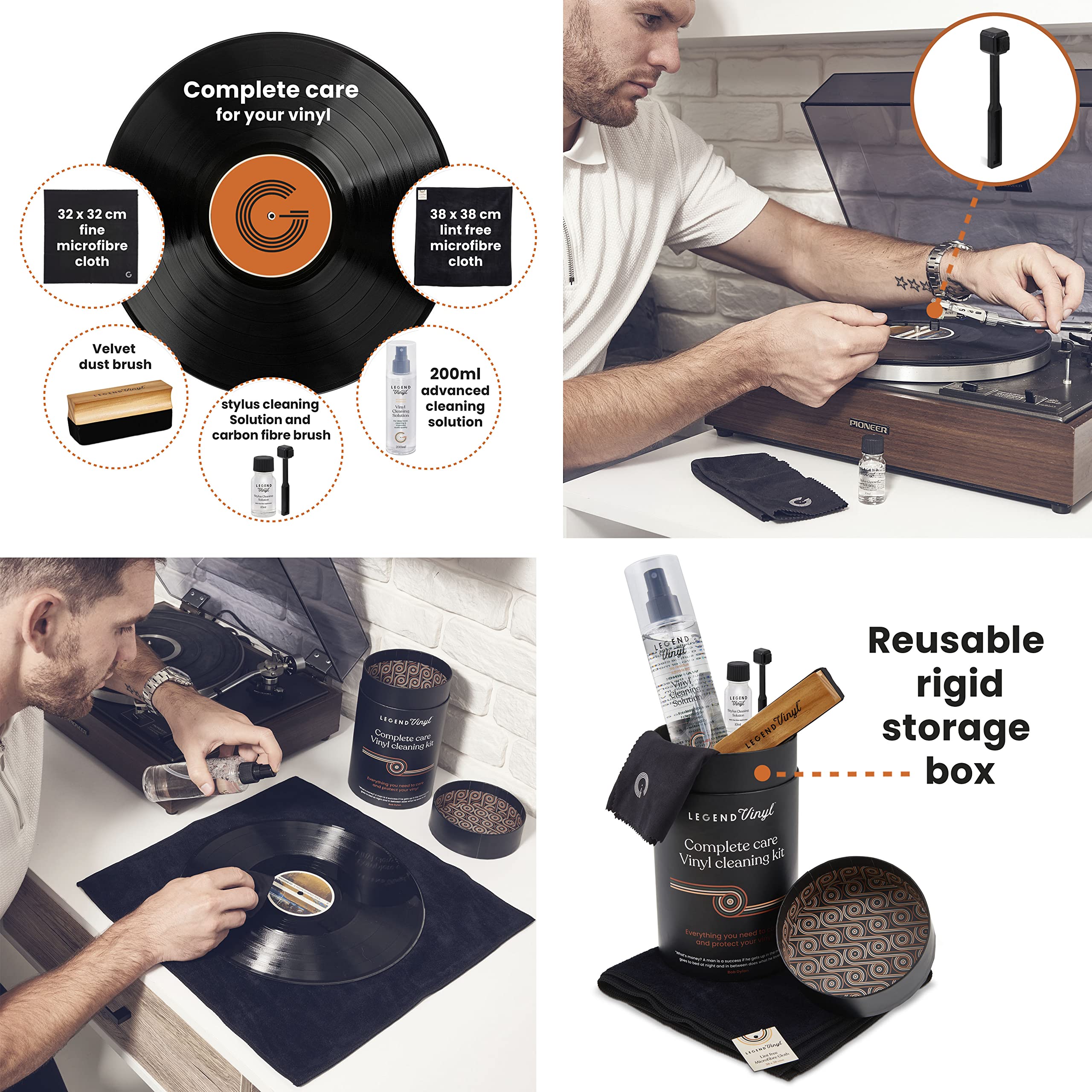Kit De Nettoyage Vinyle Discwasher D4 – Brosse Et Fluide – Vintage USA