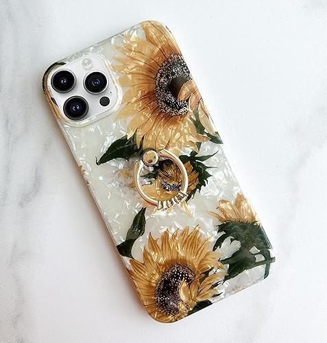 Miniatura 6 de Qokey Funda compatible con iPhone 12, compatible con iPhone 12 Pro de 6.1 pulgadas 2020, funda transparente de flores para mujeres y niñas con
