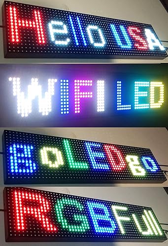GoLEDgo - Señal LED programable de desplazamiento ultra brillante de 65 x 253 pulgadas pantalla LED a prueba de rayos UV para exteriores carcasa de