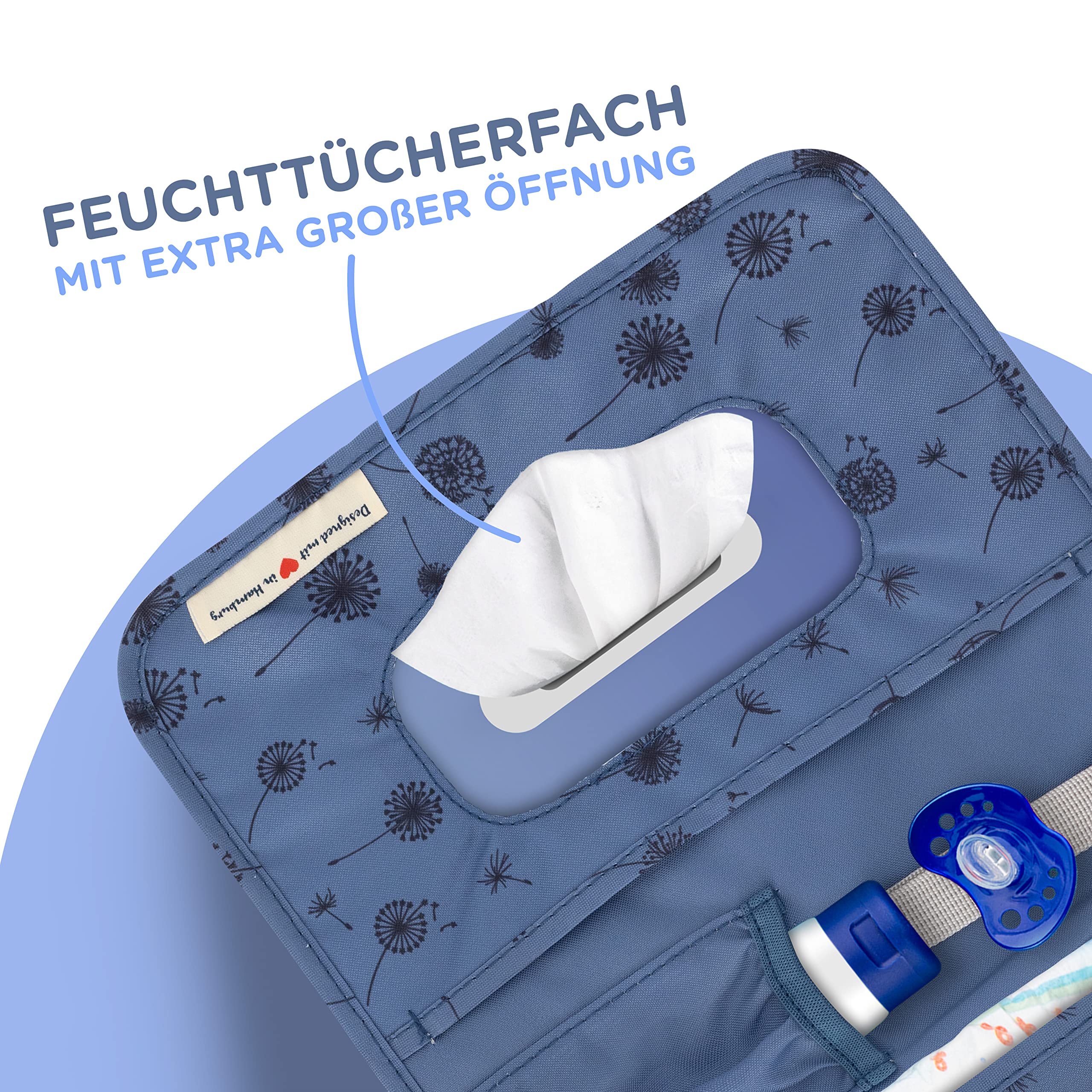 Jubi® Sac à langer avec matelas à langer portable – Grande capacité, compact, idéal pour les sorties avec bébé