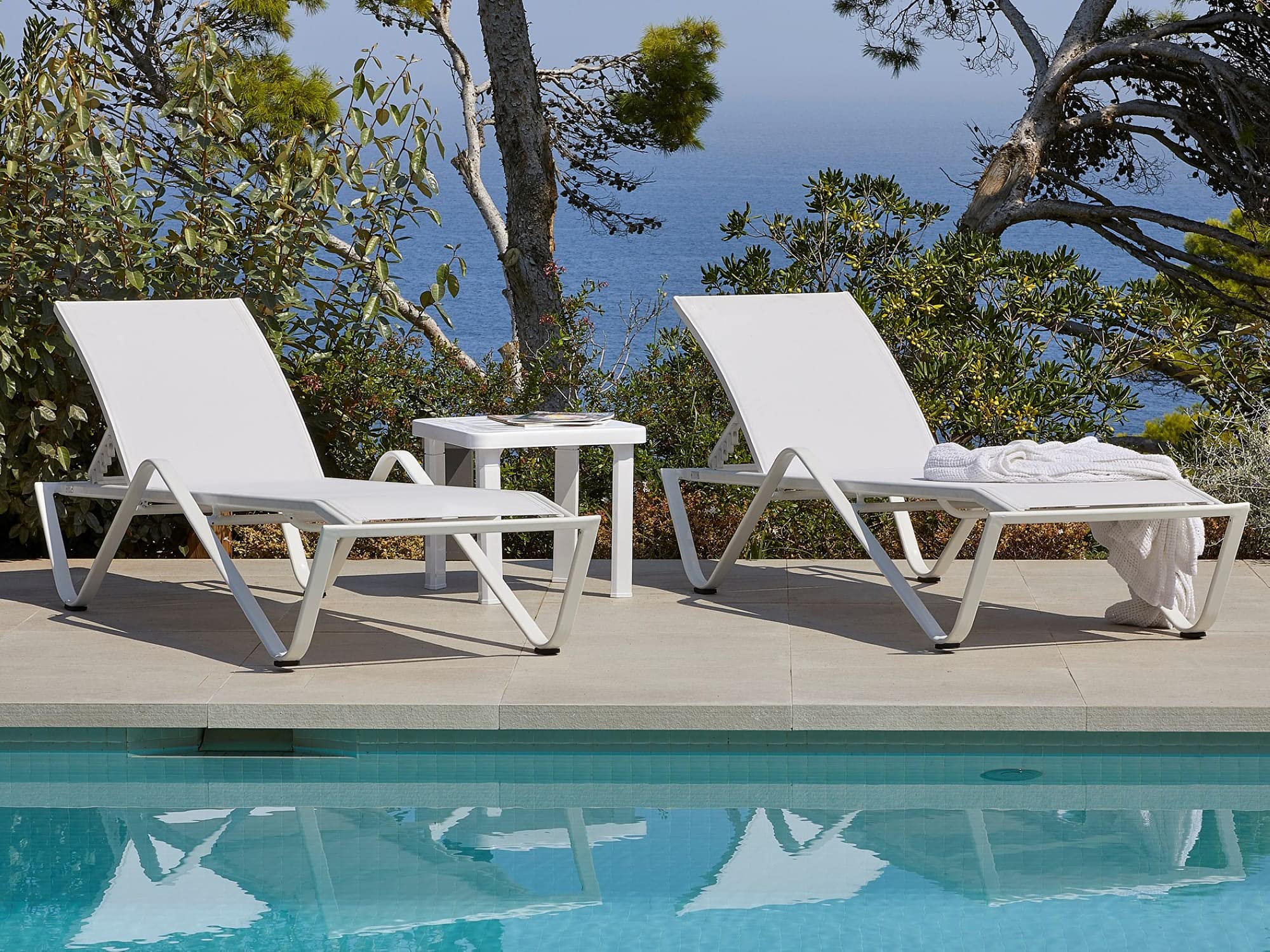 Resol garbar Andorra Mesa Auxiliar Exterior 47x47 | jardín, terraza, balcón, Playa, Piscina, Picnic, Camping, Catering | diseño, Ligero, Multiusos, Desmontable | Antracita