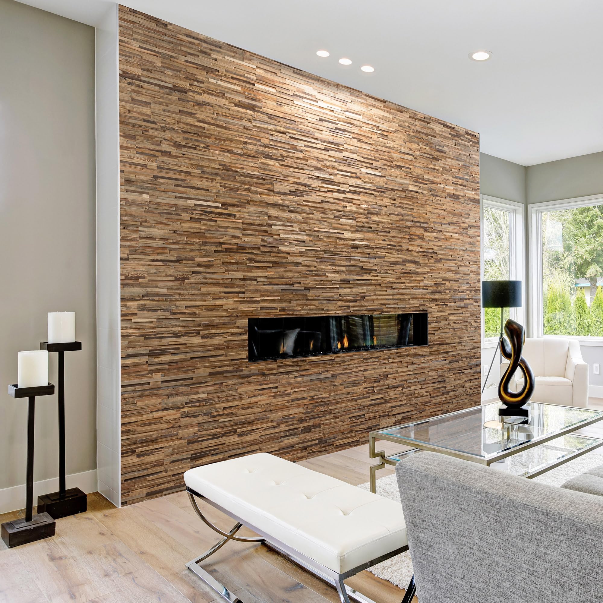 Wall Cladding Made of Reclaimed Wood, 3D Look, Natural Vintage Wood Wall Panels, Wall Decoration, Wooden Cladding, Wooden Wall, Wall Design by Wooden Wall Design Model Incognito. (1 m2)